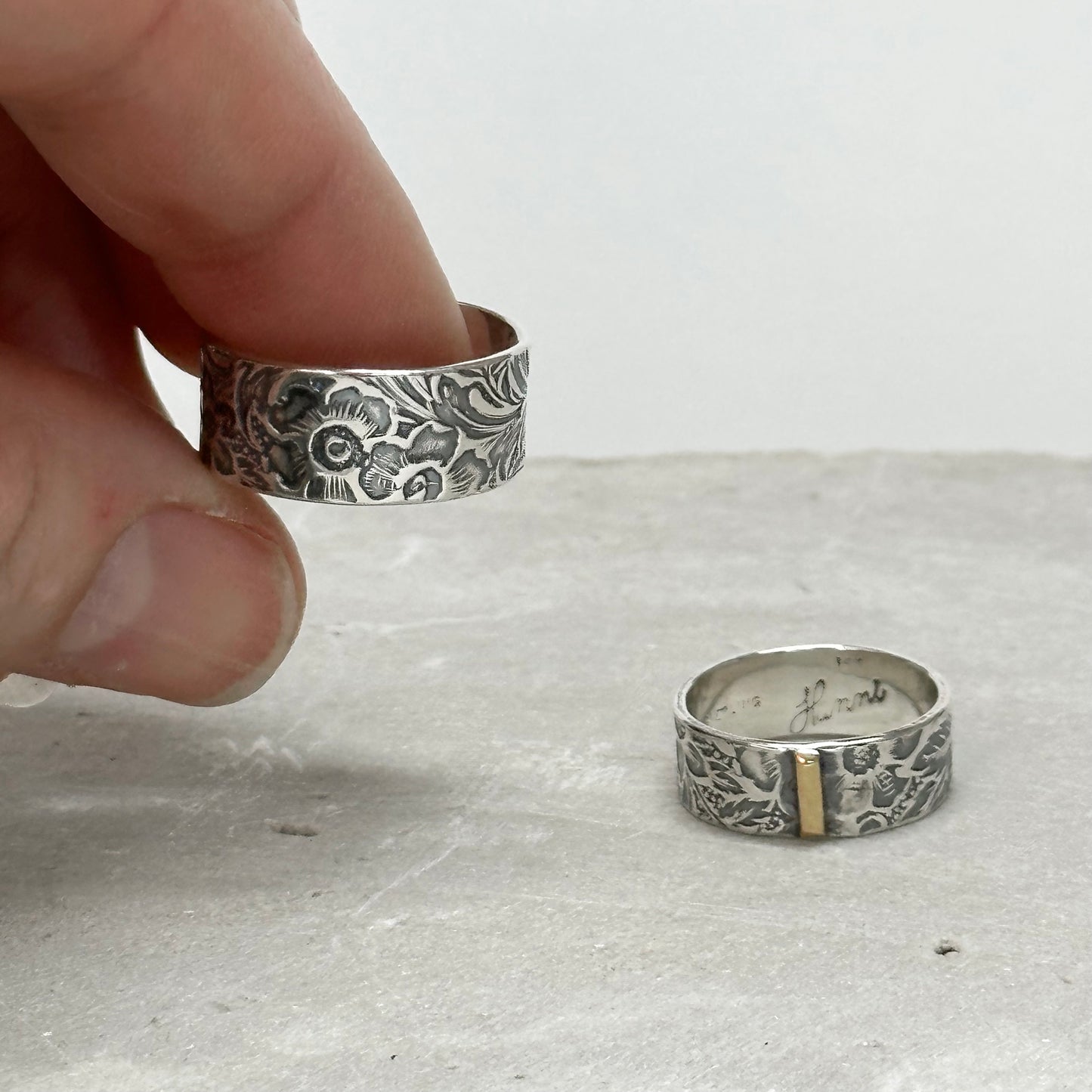 Floral Ring with Sterling and 14kt Gold